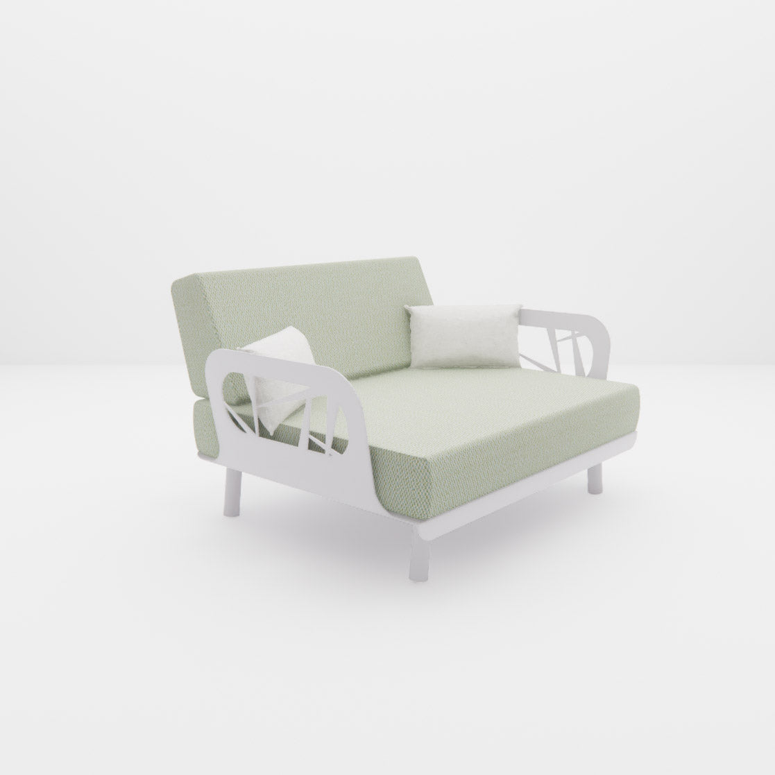 Fauteuil Lounge "Signature" XL – L'Écrin Aluminium & Tissu Lopi Mousses Étoiles