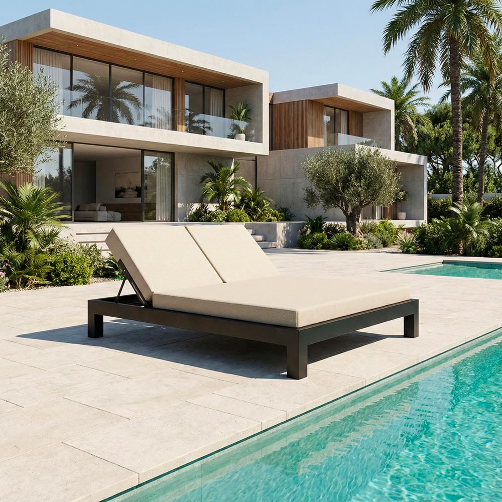 Bed Double "Praslin" – Le Lit de Soleil Duo & Indépendant Mousses Étoiles