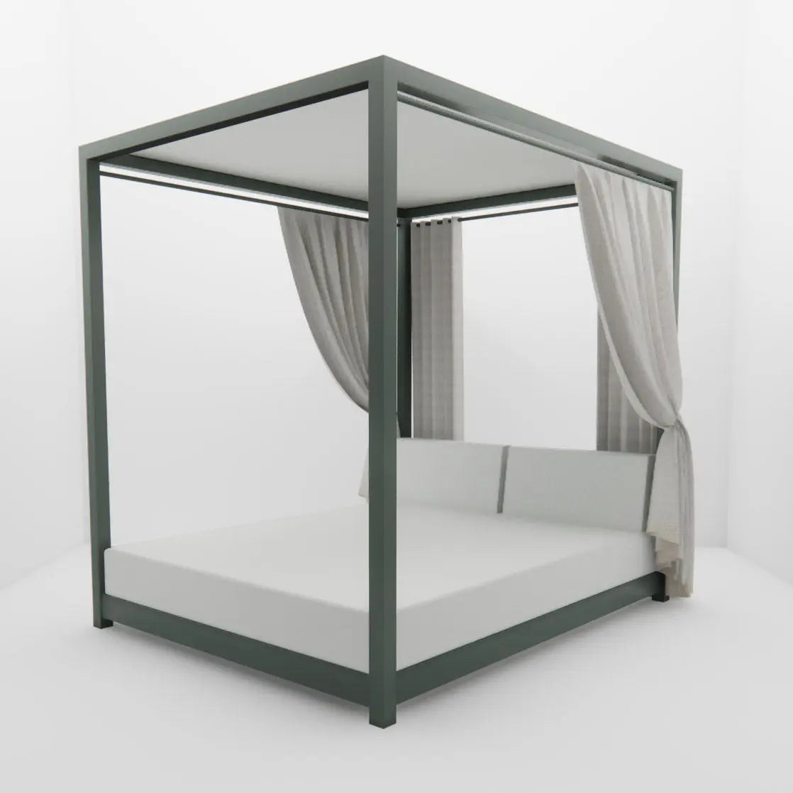 Lit de Piscine à Baldaquin & Daybed "Bali" – Luxe & Sur-Mesure Mousses Étoiles
