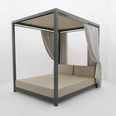 Lit de Piscine à Baldaquin & Daybed "Bali" – Luxe & Sur-Mesure Mousses Étoiles