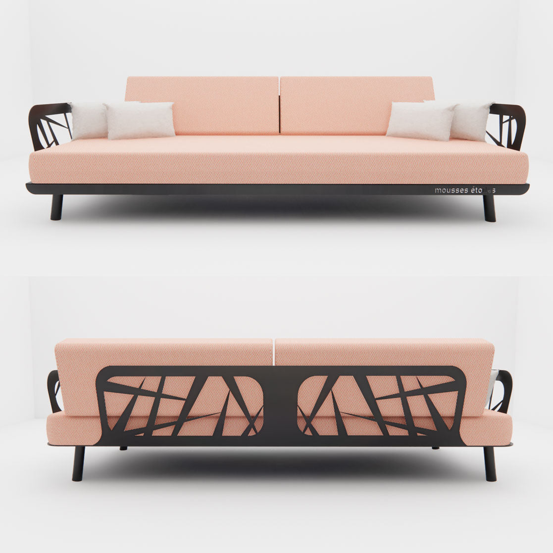 Banquette Lounge "Signature" 3 Places – L'Architecture du Confort Extérieur Mousses Étoiles