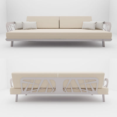 Banquette Lounge "Signature" 3 Places – L'Architecture du Confort Extérieur Mousses Étoiles