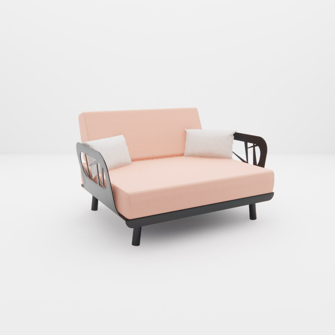 Fauteuil Lounge "Signature" XL – L'Écrin Aluminium & Tissu Lopi Mousses Étoiles