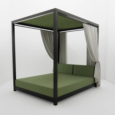 Lit de Piscine à Baldaquin & Daybed "Bali" – Luxe & Sur-Mesure Mousses Étoiles