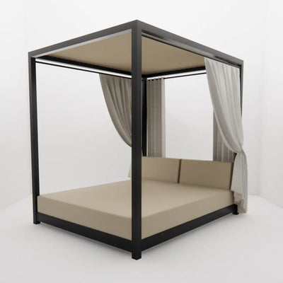 Lit de Piscine à Baldaquin & Daybed "Bali" – Luxe & Sur-Mesure Mousses Étoiles