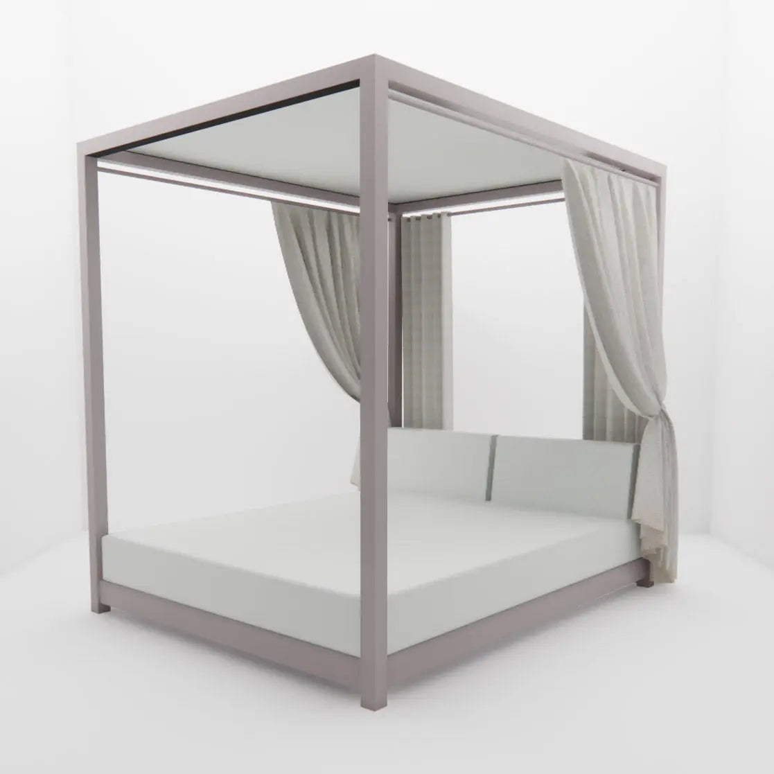 Lit de Piscine à Baldaquin & Daybed "Bali" – Luxe & Sur-Mesure Mousses Étoiles