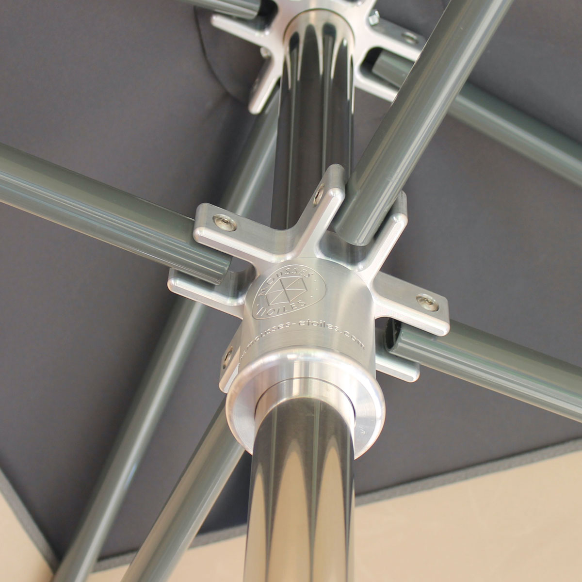 Parasol Carré "Prestige" (2,5m) – L'Ombrage Marin Inoxydable Mousses Étoiles