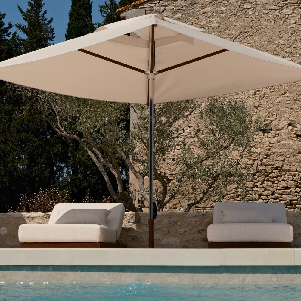 Parasol Carré "Prestige" (2,5m) – L'Ombrage Marin Inoxydable Mousses Étoiles